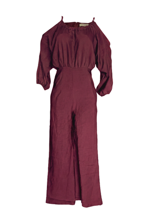 PTJ3071 enterizo fondo entero color vinotinto