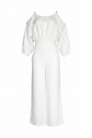 PTJ3071 enterizo color blanco con tiras