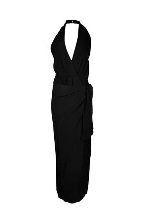 PTJ401030 enterizo negro con lazo