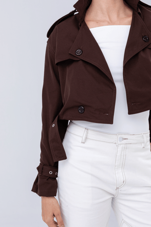 PTJ4037 chaqueta con bolsillos café
