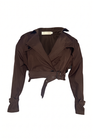 PTJ4037120000 chaqueta café con mangas largas