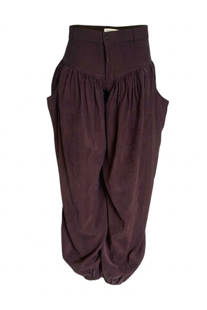 PTJ700536 pantalón café con bolsillos