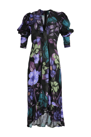 Vestido manga larga morado