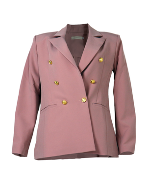 Blazer color palo de rosa con doble botón