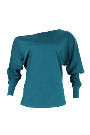 Buzo cuello bandeja para mujer en color verde