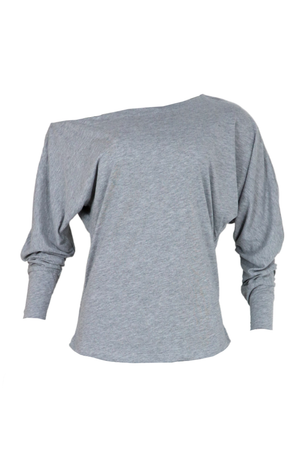 Buzo cuello bandeja para mujer en color gris