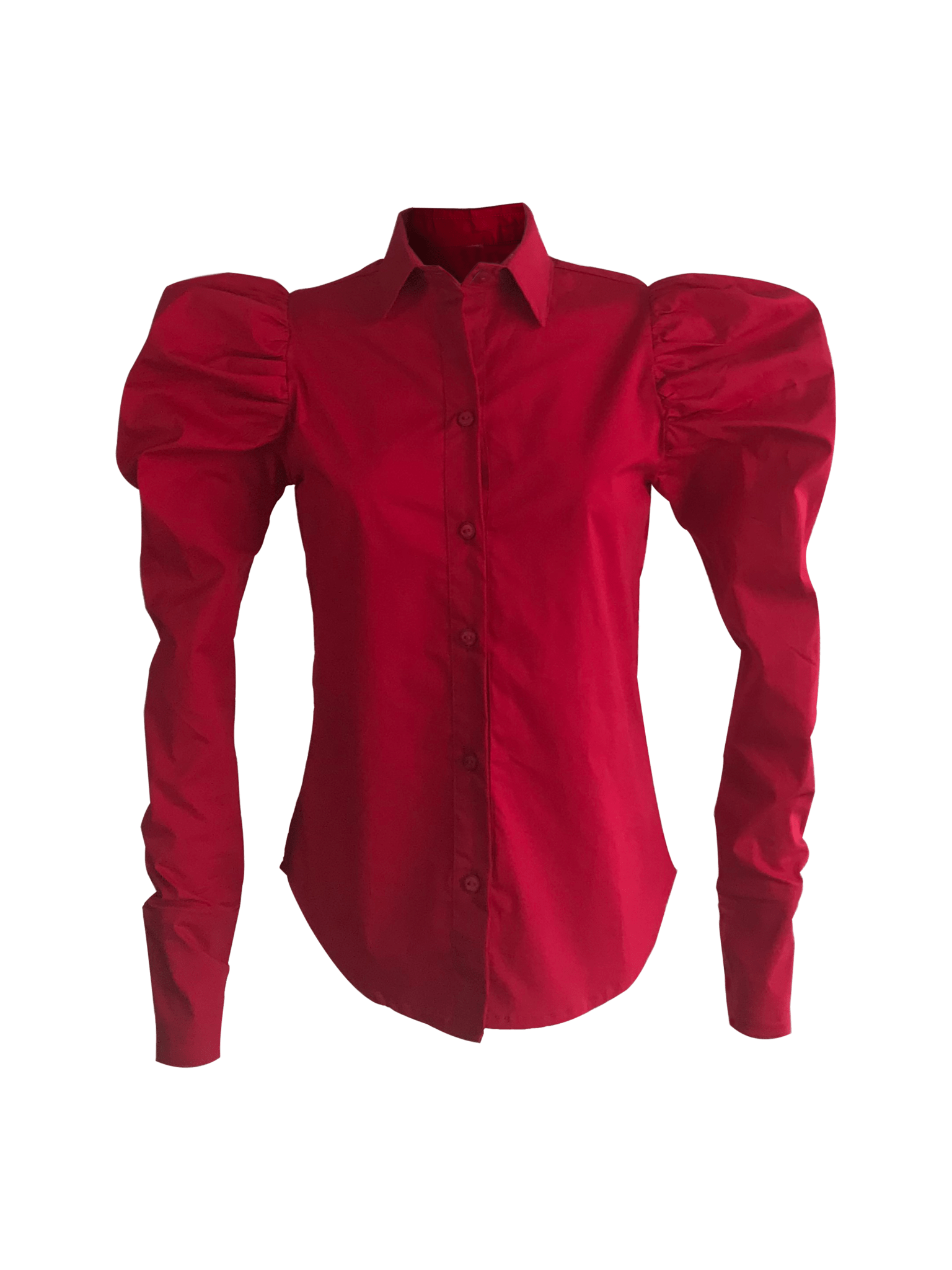 Camisa manga larga en color rojo.