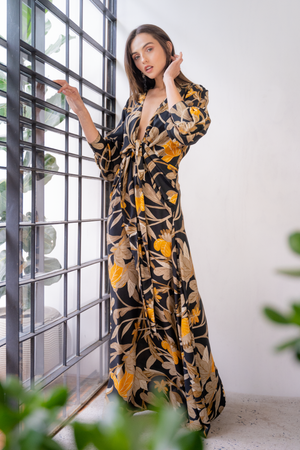 Vestido largo con estampado