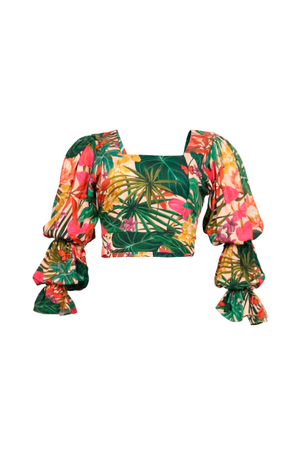 Blusa elegante con estampado claro.