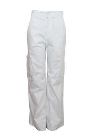 Pantalon tipo cargo blanco