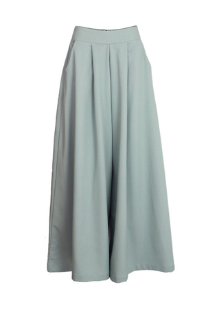 Palazzo verde aceituna en denim