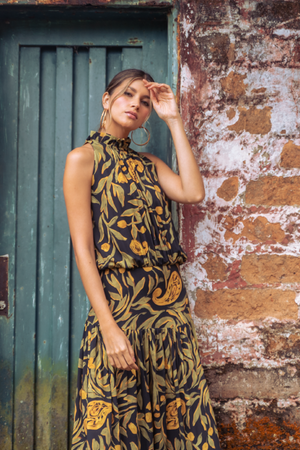 vestido estampado para mujer