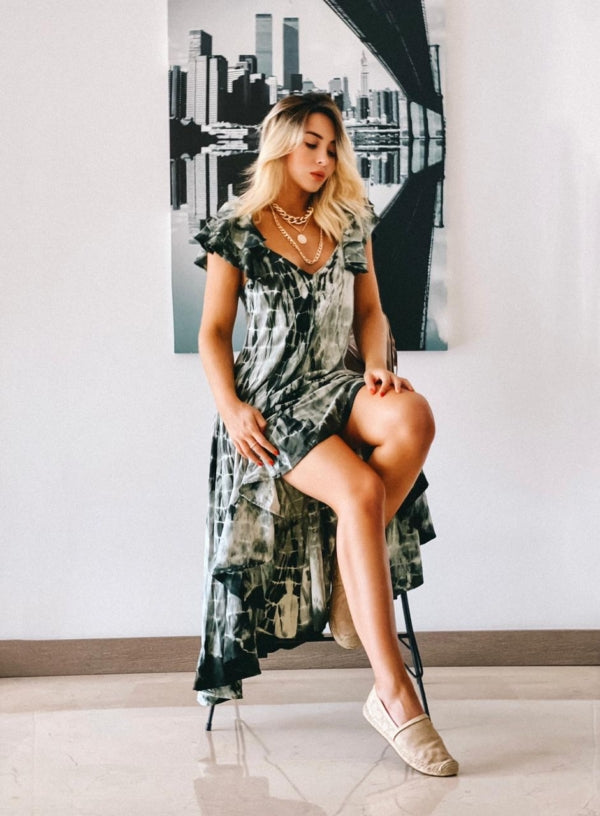 Vestido Largo Con Tie Die