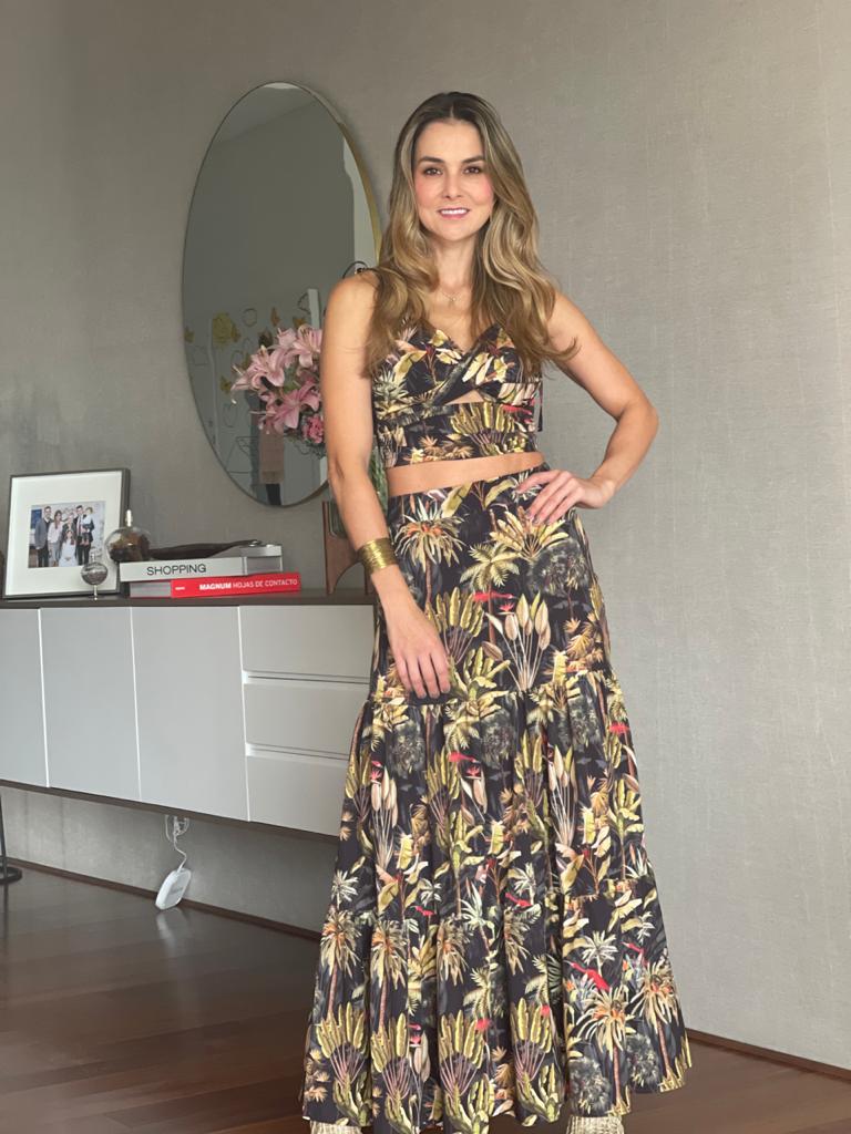 Set top + falda estampada