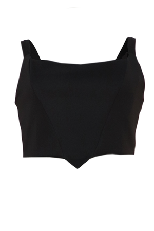 Blusa con tiras y color negro
