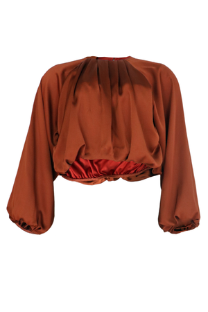 Blusa vaporosa terracota
