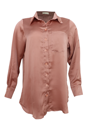 Camisa satinada de botones