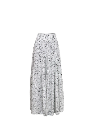 Falda estampada blanca