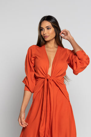 Vestido con mangas largas