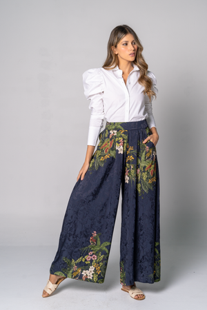 Pantalón palazzo azul