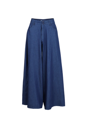 Pantalón en índigo con pasadores