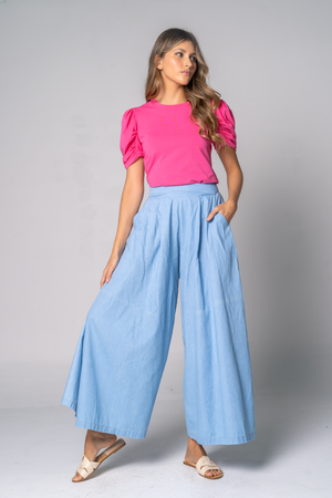 pantalón en índigo para mujer