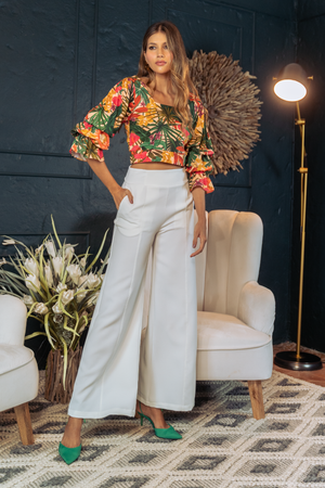 Blusa para mujer elegante con flores