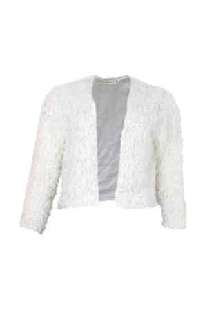 Saco deshilachado blanco