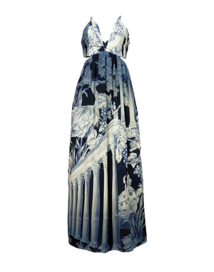 Vestido largo con tiras