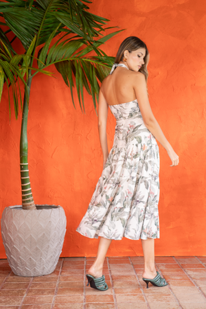 Vestido Strapless estampado