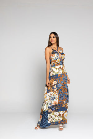 Vestido largo con estampado