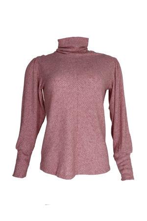 Saco cuello tortuga color rosa