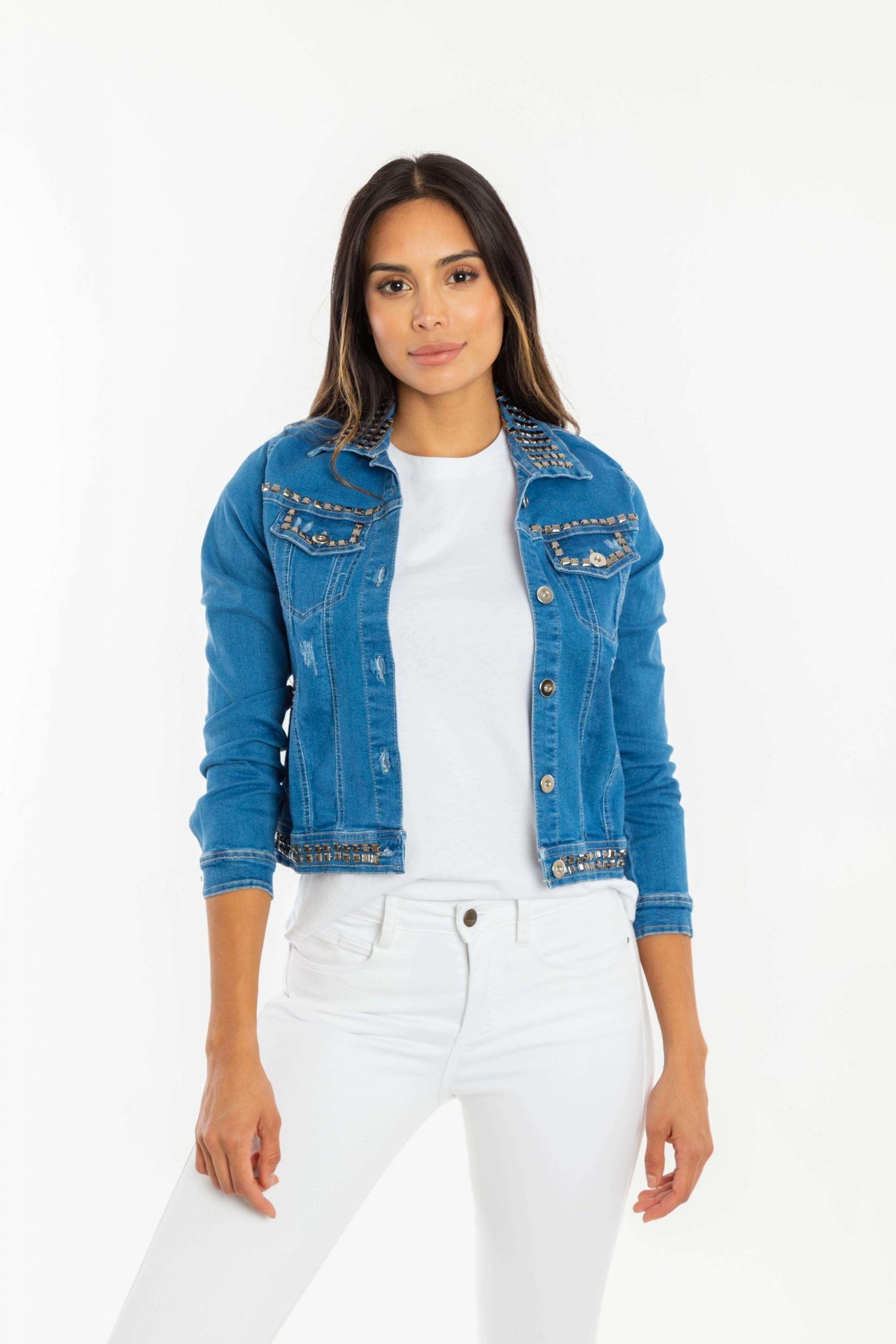 Chaqueta En índigo con taches