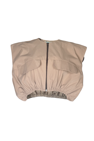 PTJ703311000 chaqueta color caqui con cierre