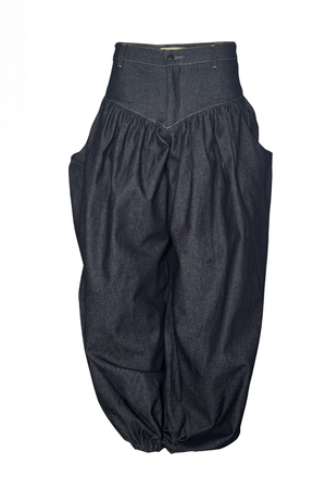 PTJ00010 pantalones con bolsillos y costuras visibles 