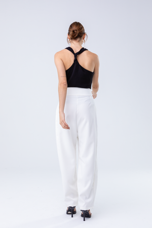 PTJ0057 blusa negra con tiras 