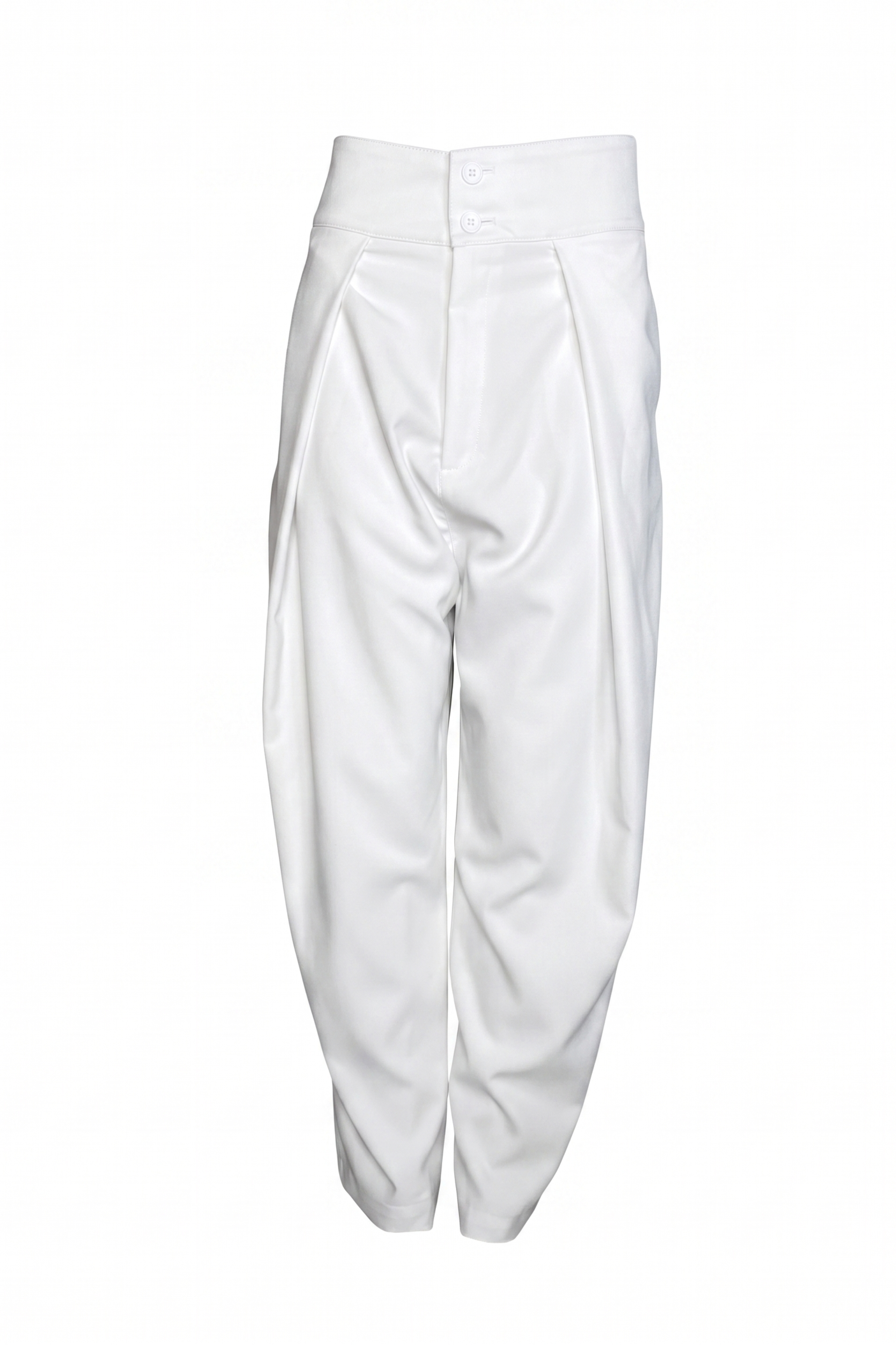 PTJ0057 pantalón blanco con bolsillos  con botones