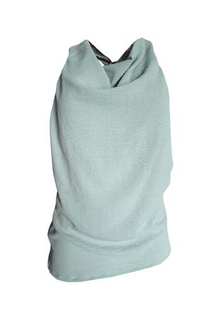 PTJ0057 blusa verde con tiras