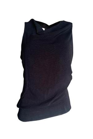 PTJ0057 blusa negra con tiras color negro