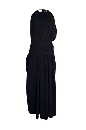 PTJ0060 vestido negro con espalda descubierta color negro