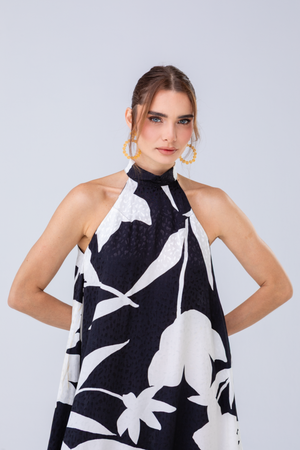 PTJ0068 vestido con flecos y estampado colombia