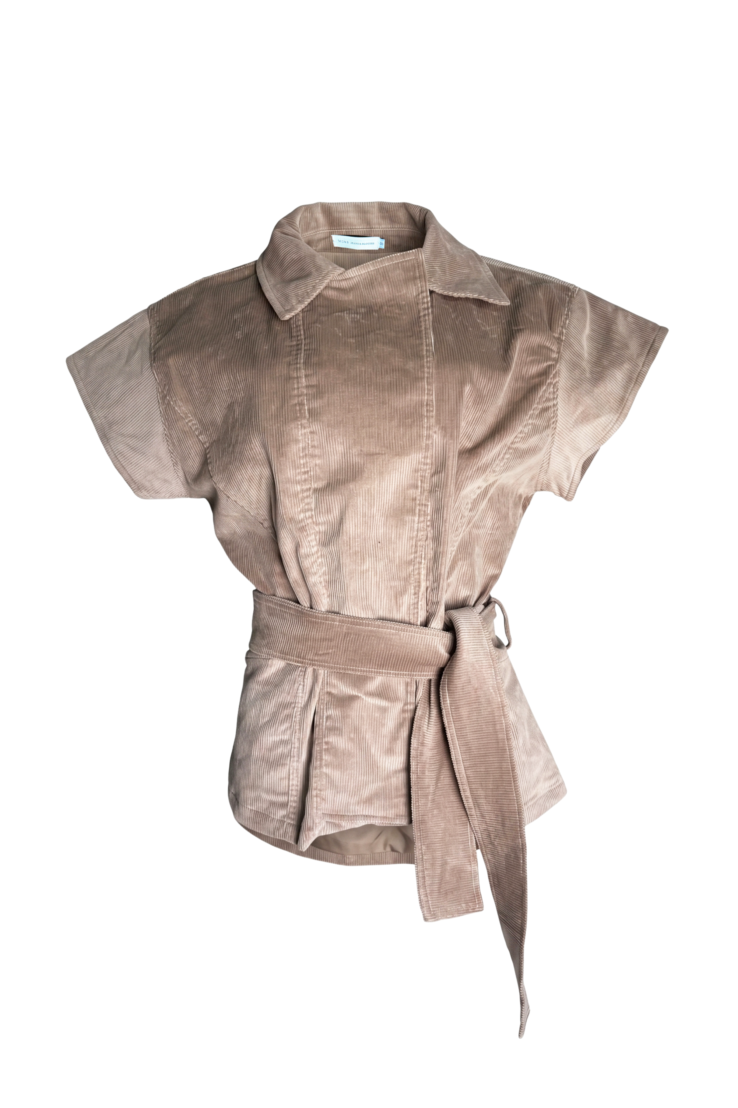PTJ00740100 chaqueta con cinturón color arena 
