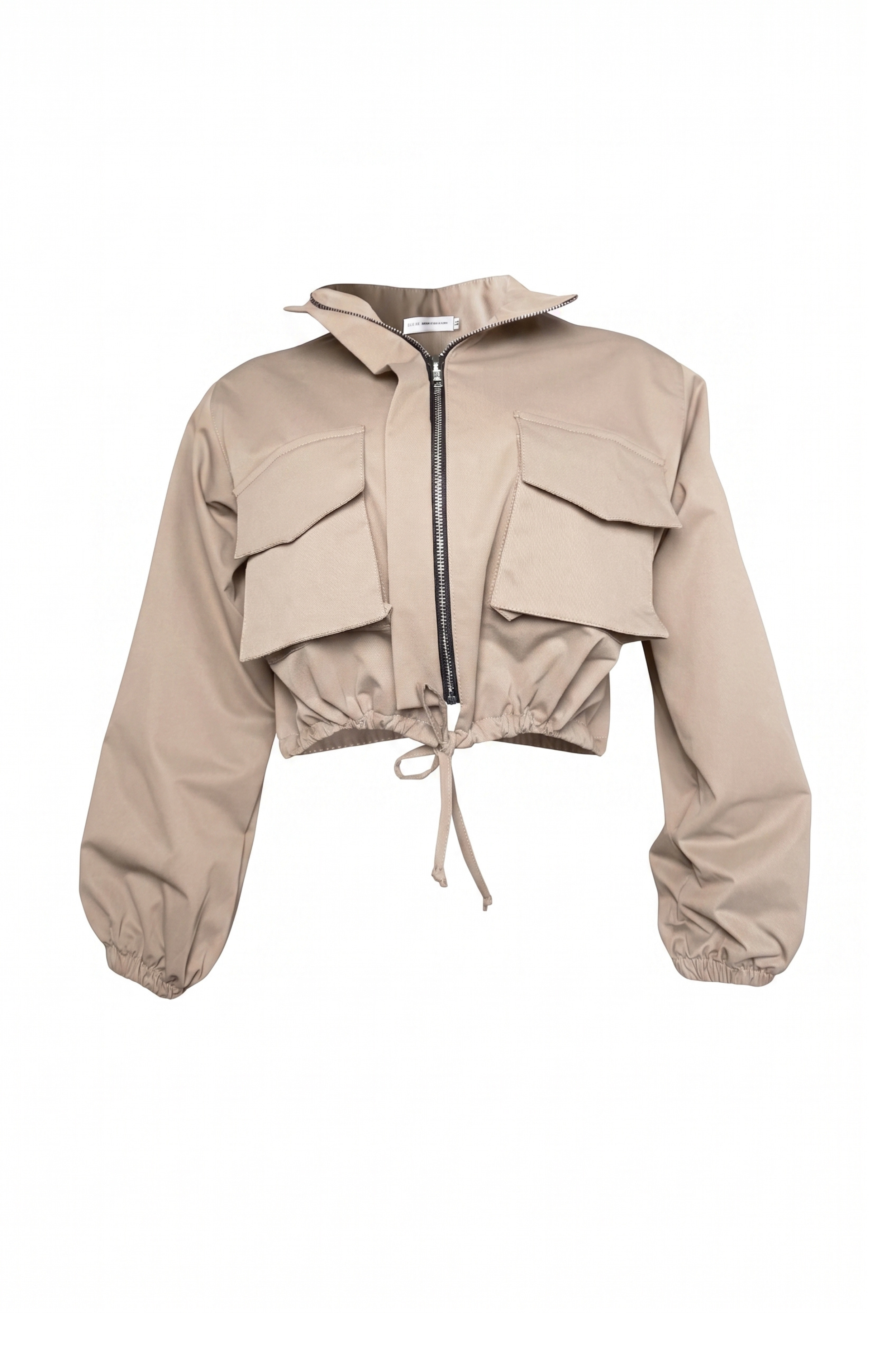 PTJ009012 chaqueta color arena con mangas largas 