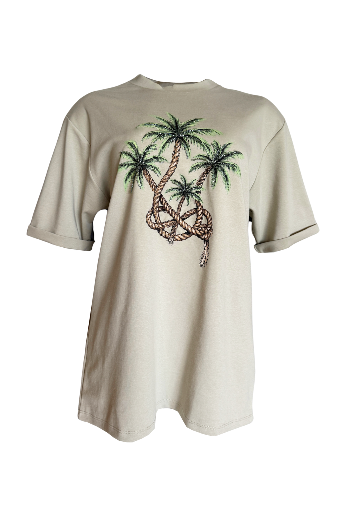 PTJ0100010 camiseta con textura color verde