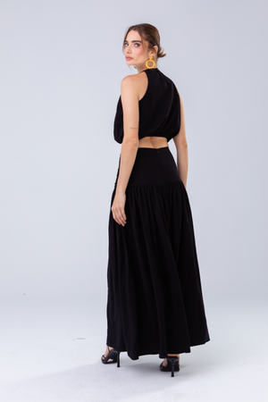 PTJ0103 blusa con falda color negro
