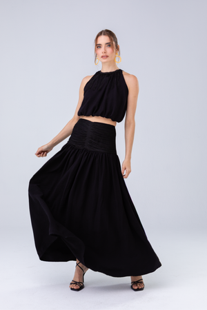 PTJ0104 falda con blusa crop top