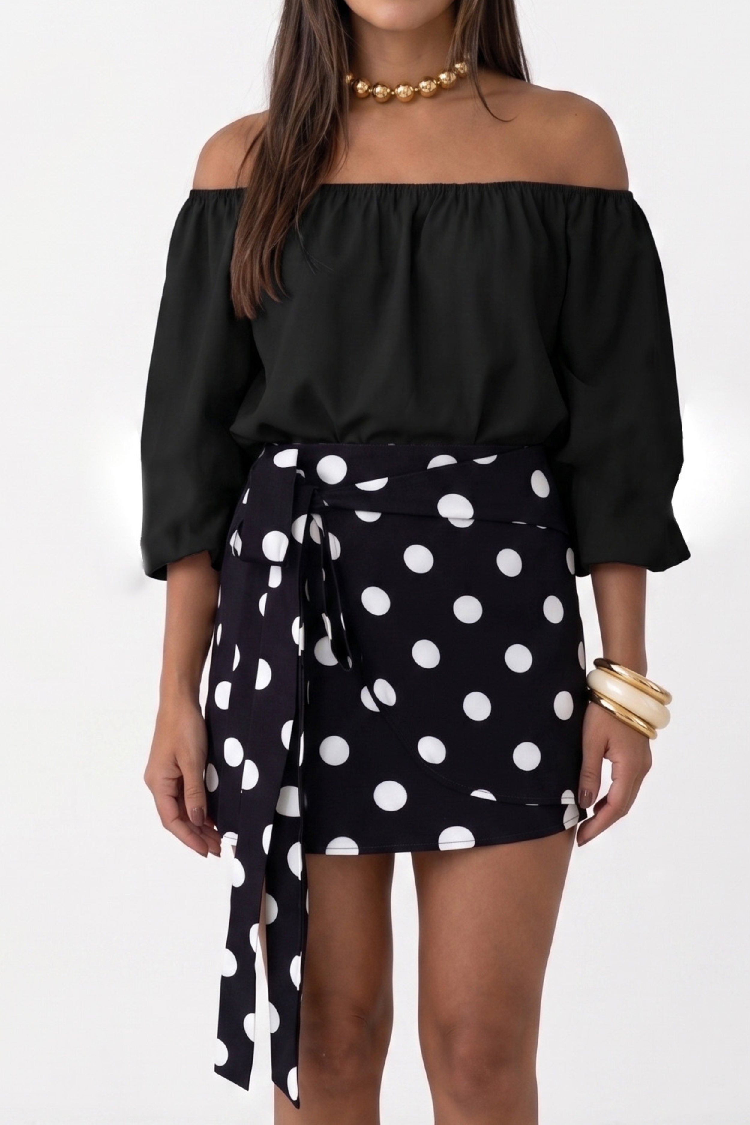 Blusa cuello bandeja Maeva