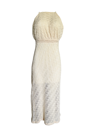 PTJ0132 vestido largo con textura y espalda descubierta color beige