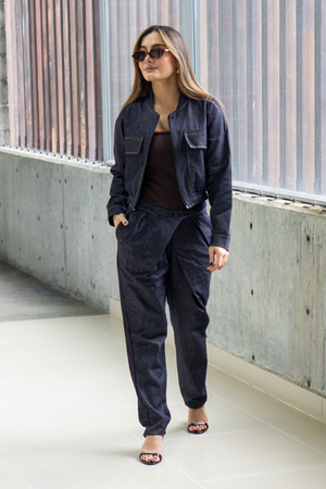 PTJ0177 chaqueta y pantalón en índigo