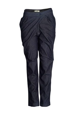 PTJ0177 pantalón azul oscuro con botón